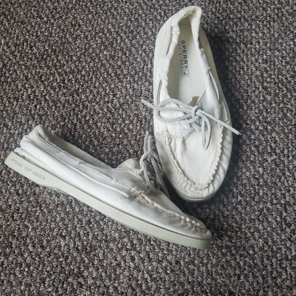 Sperry top sider canvas boat shoes